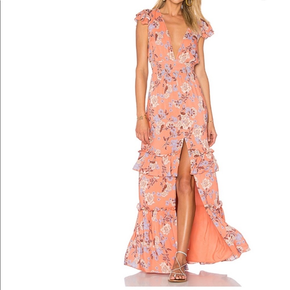 REVOLVE Lina Maxi Dress in Iris Floral